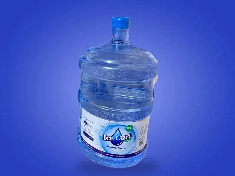 An 18-litre bottle of Ice Curt mineral water